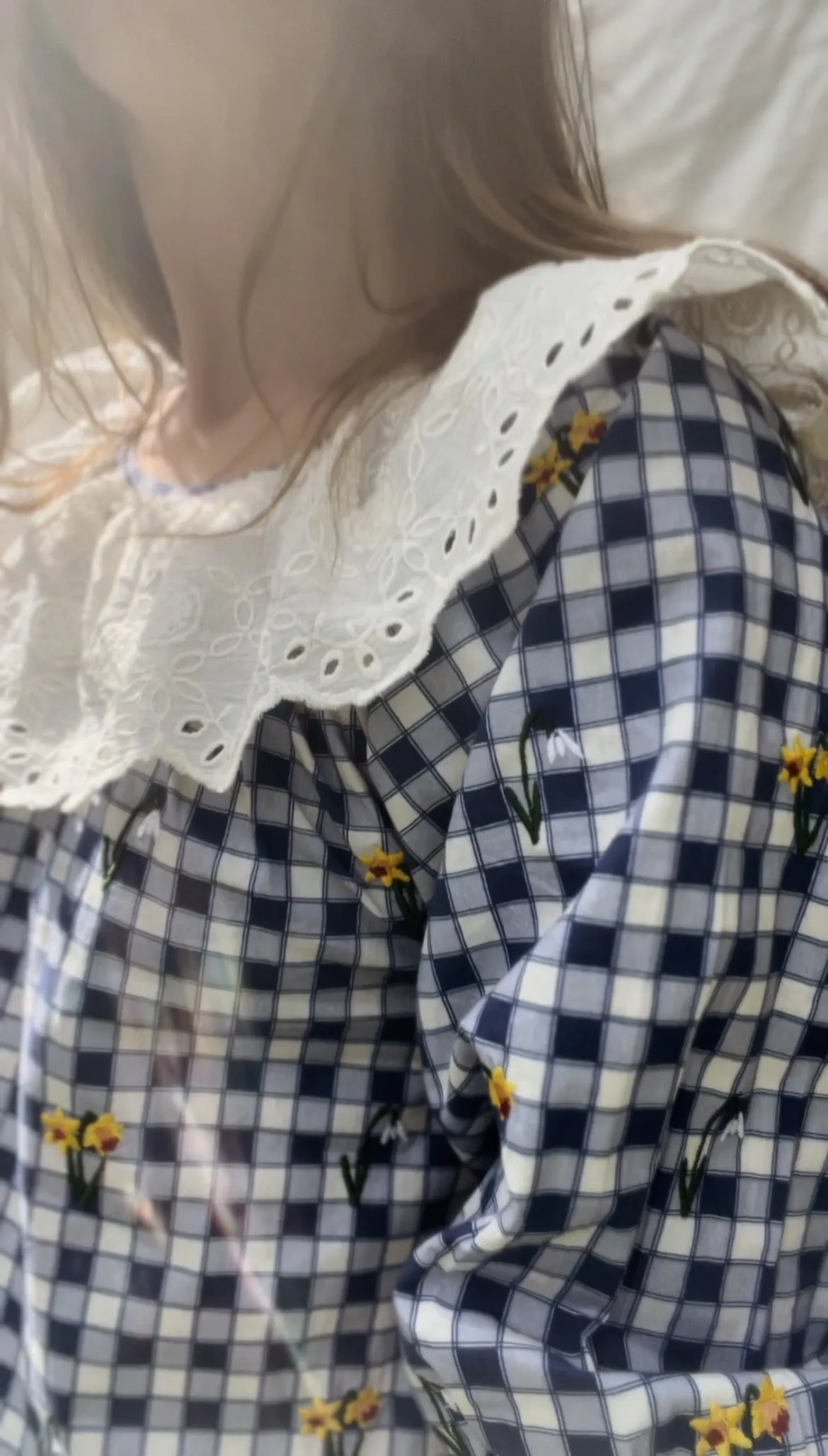 100% RECYCLED COTTON - MARTHA BLUE GINGHAM