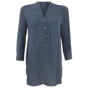 3/4 Sleeve Madarin Collar Tunic - Teal