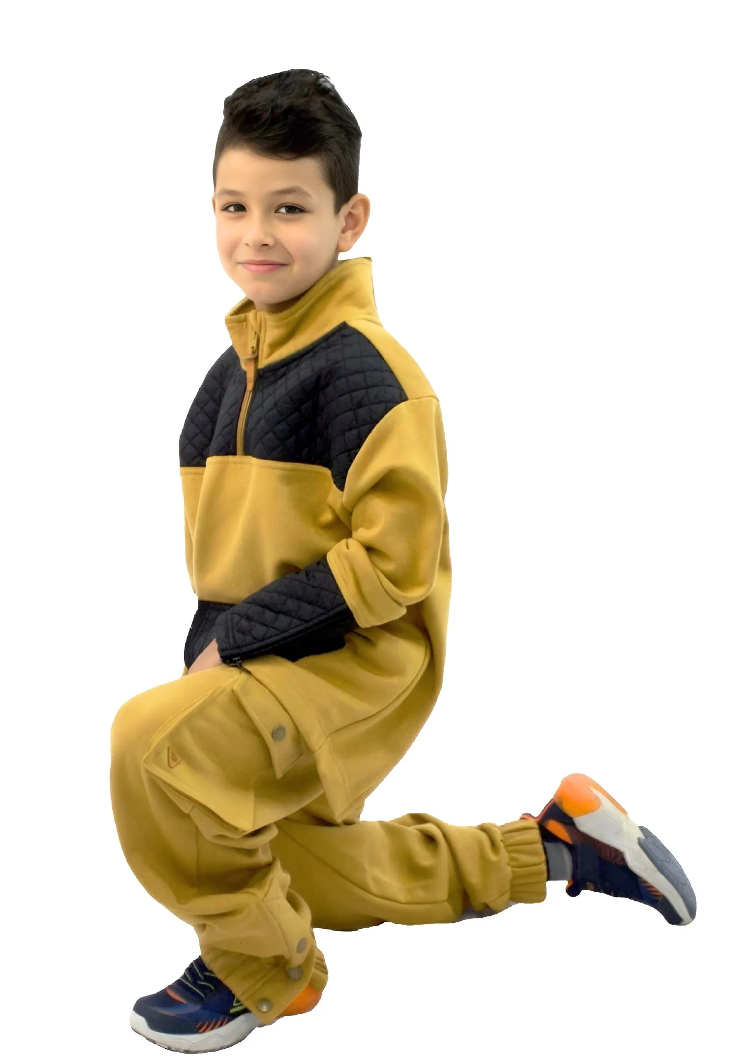 Adaptive Kids Jacket: Front Zipper, Back Flip-Flap Velcro, Easy-Undressing Sleeves