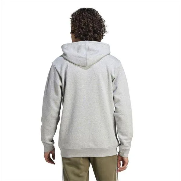 ADIDAS ESSENTIALS BIG LOGO FLEECE HOODIE -  MENS - GREY