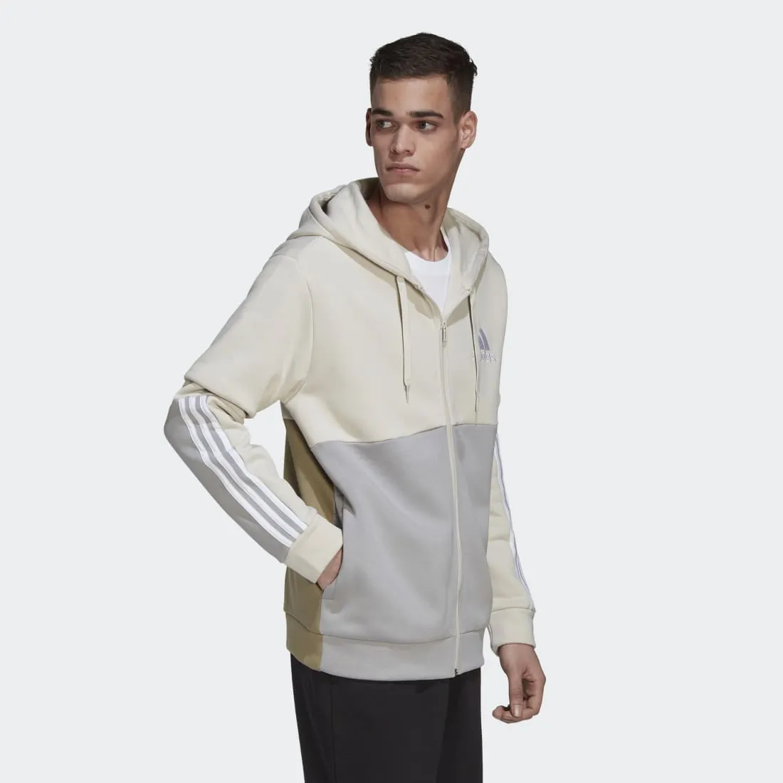 adidas Essentials Colorblock Fleece Full-Zip Men's Hoodie