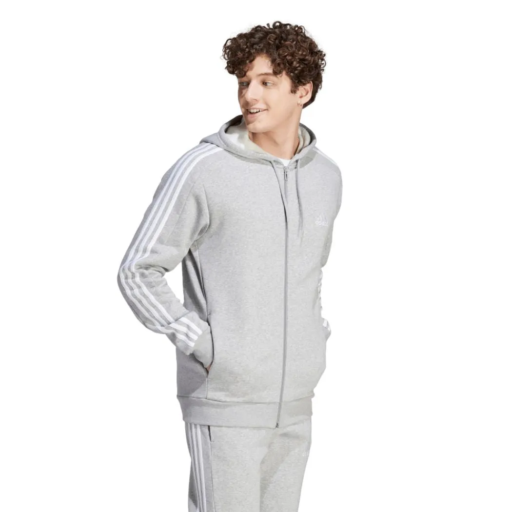 adidas Essentials Fleece 3 Stripes Full Zip Men's Hoodie