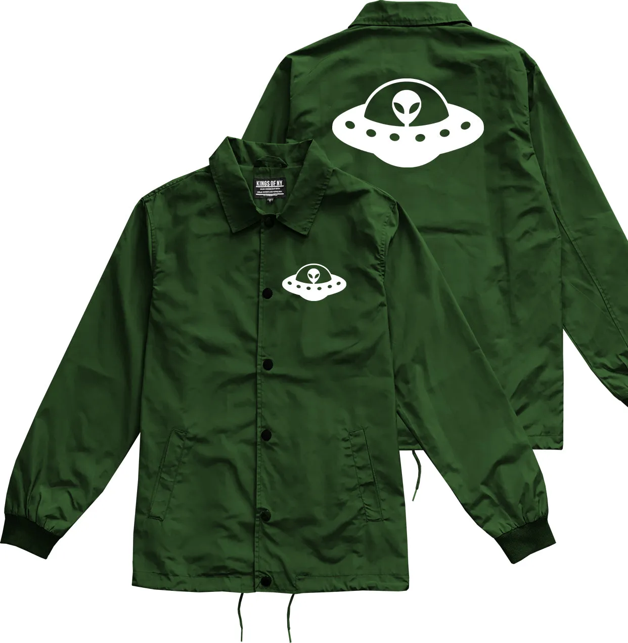 Alien Spaceship Chest Mens Coaches Jacket