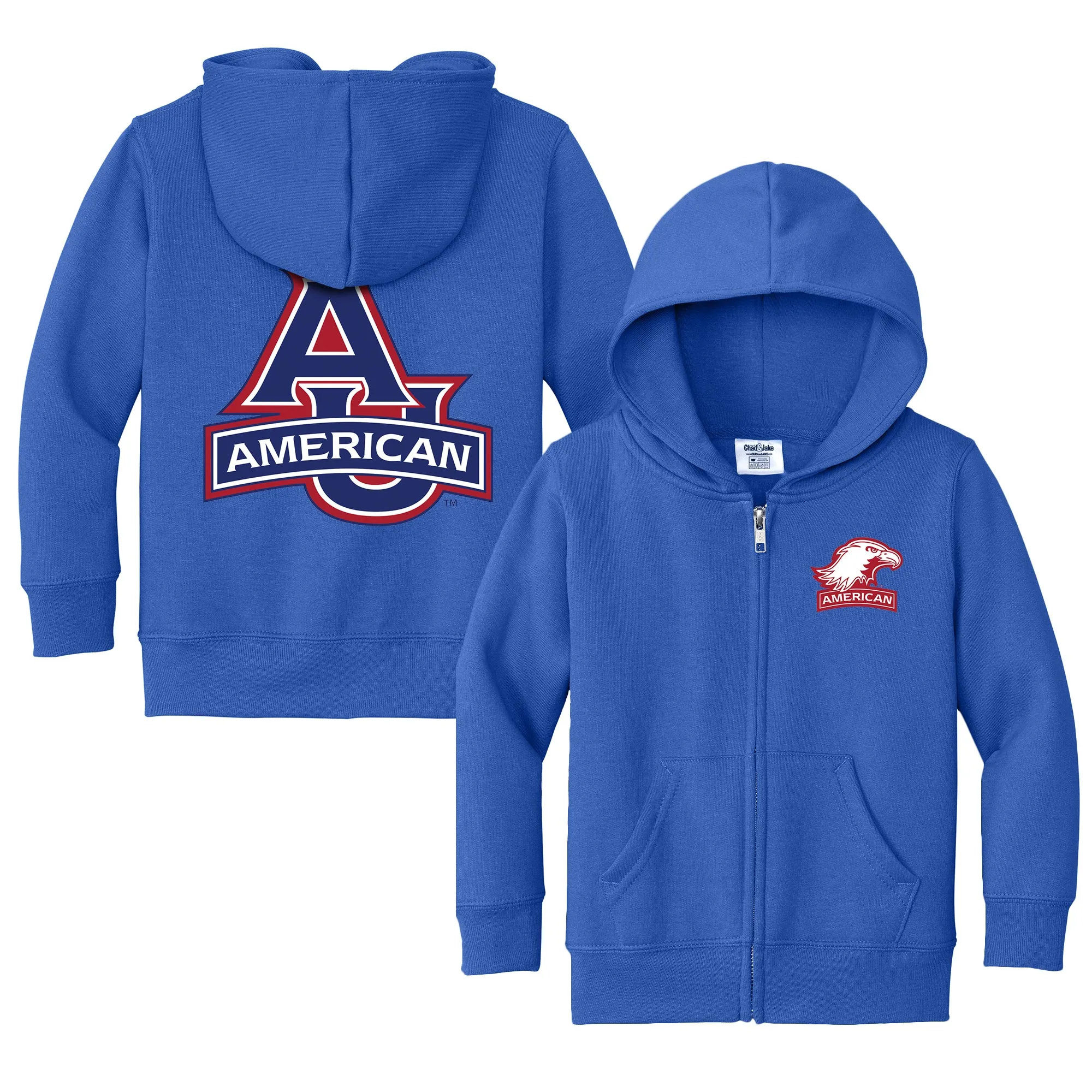 American University Eagles Logo Toddler Full-Zip Sweatshirt