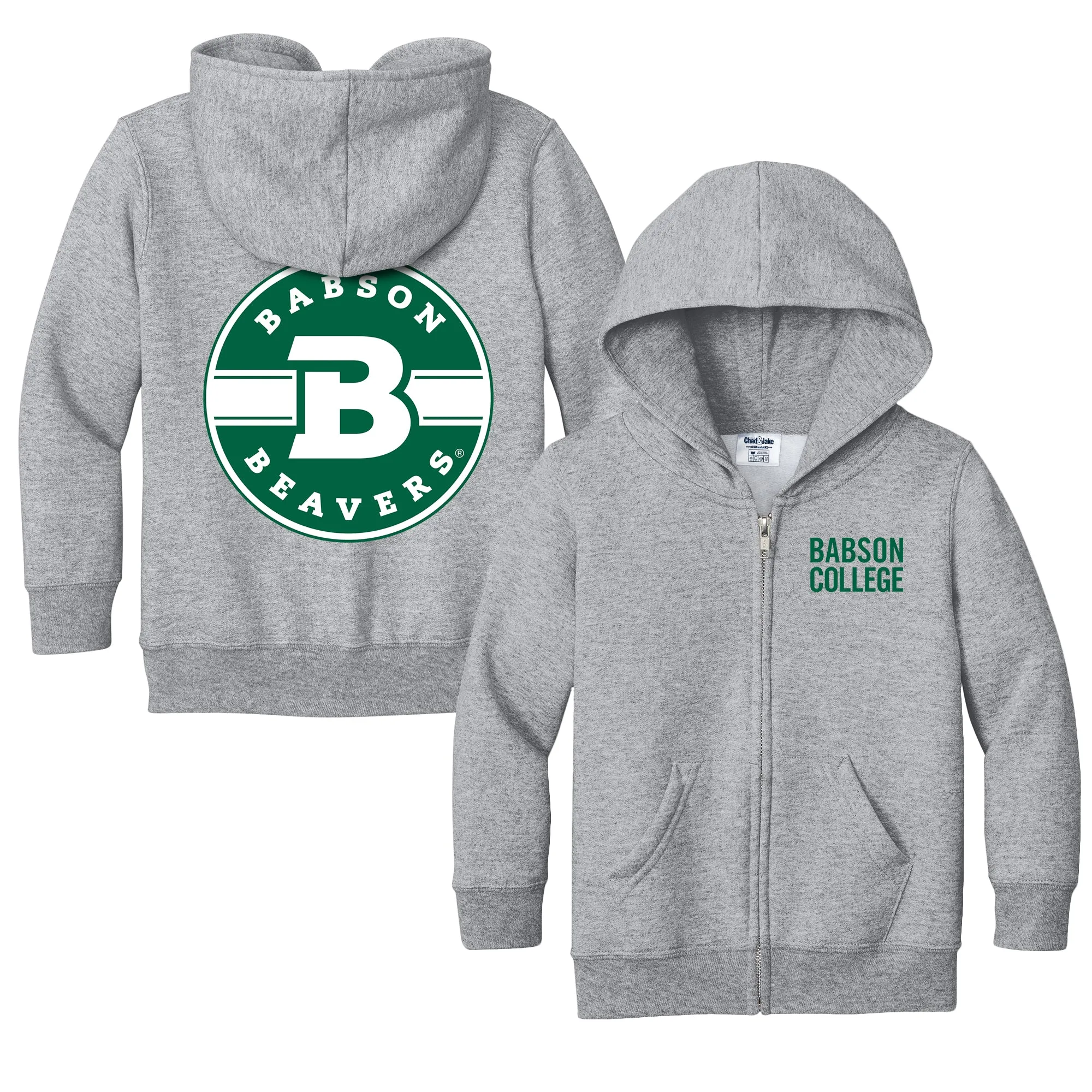 Babson Beavers Logo Toddler Full-Zip Sweatshirt