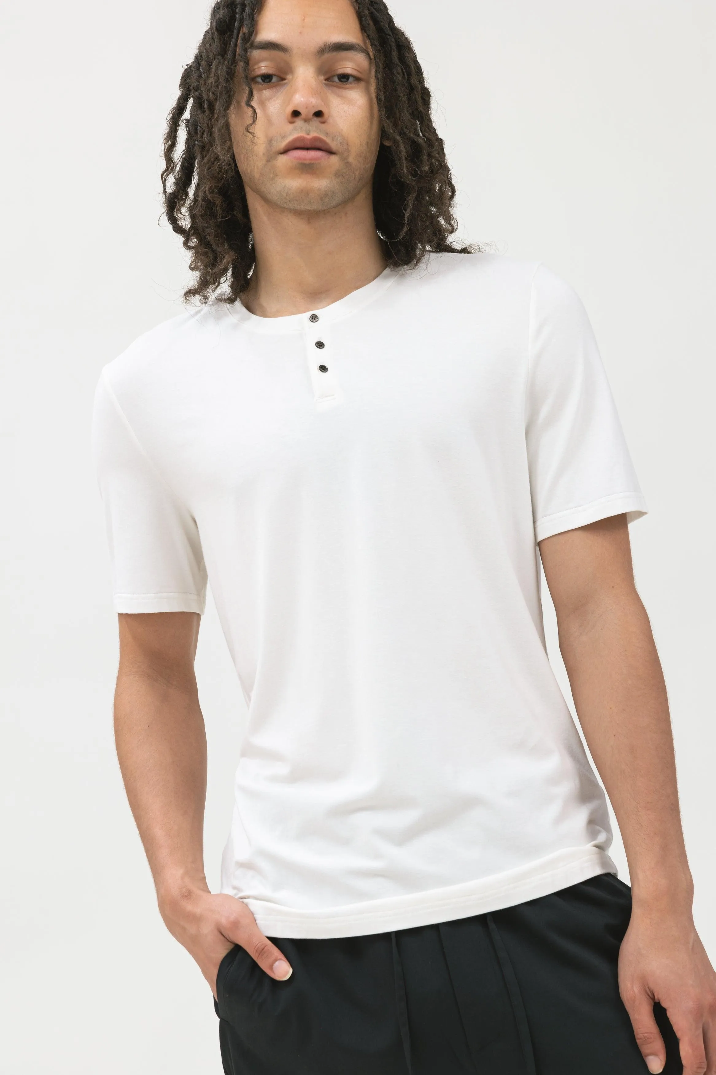 Bamboo Short Sleeve Henley