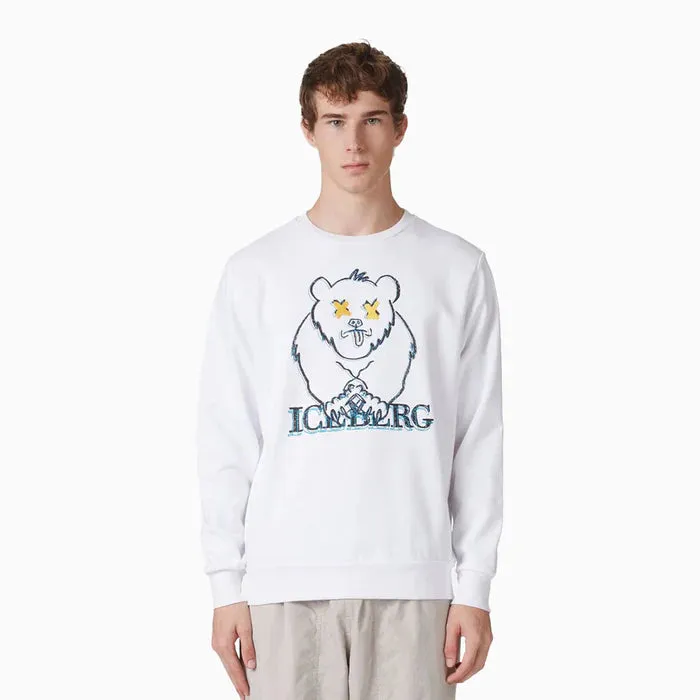 Bear Logo Sweatshirt (White) - I24E01563411101