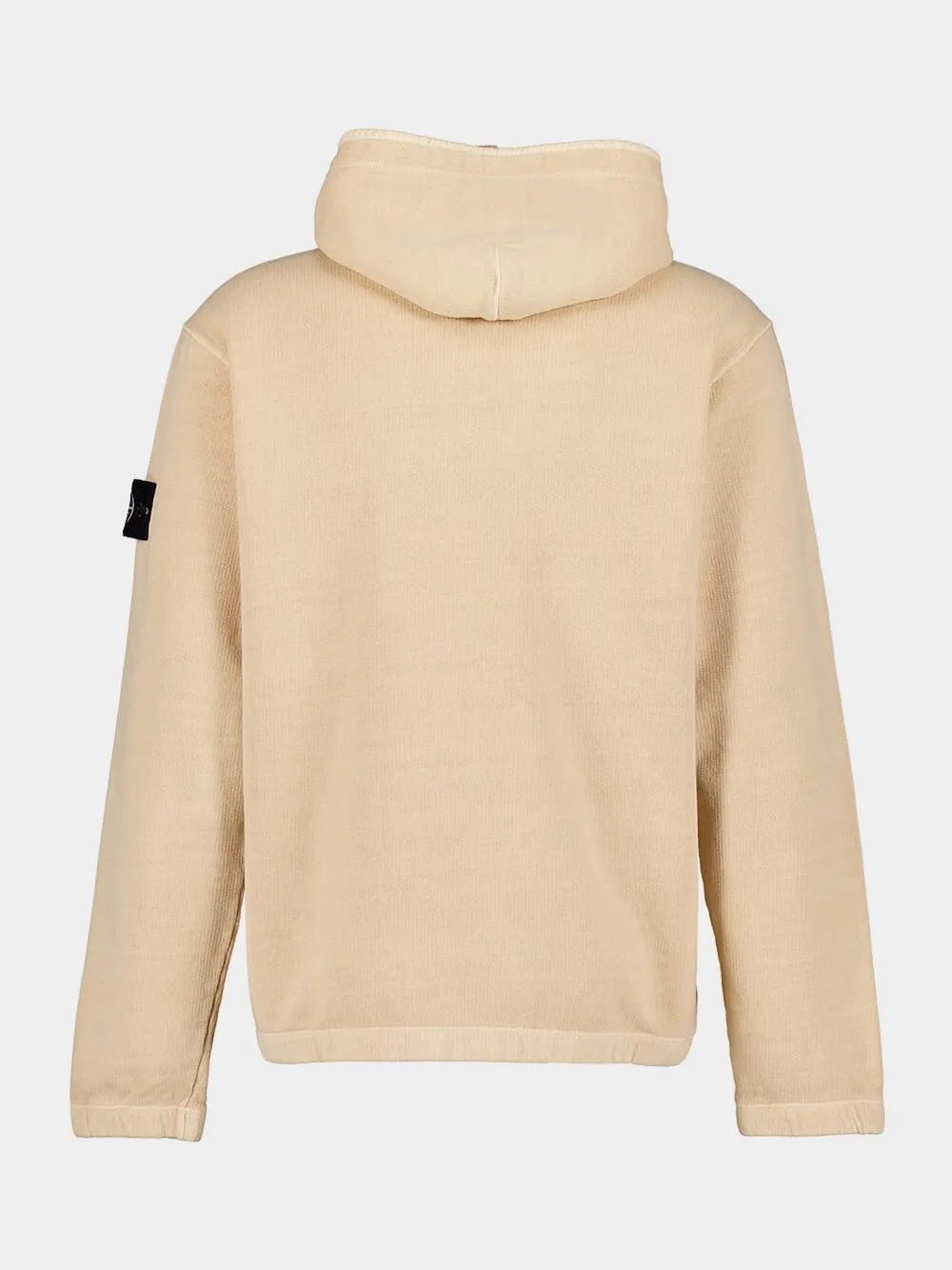 Beige Zip Hoodie