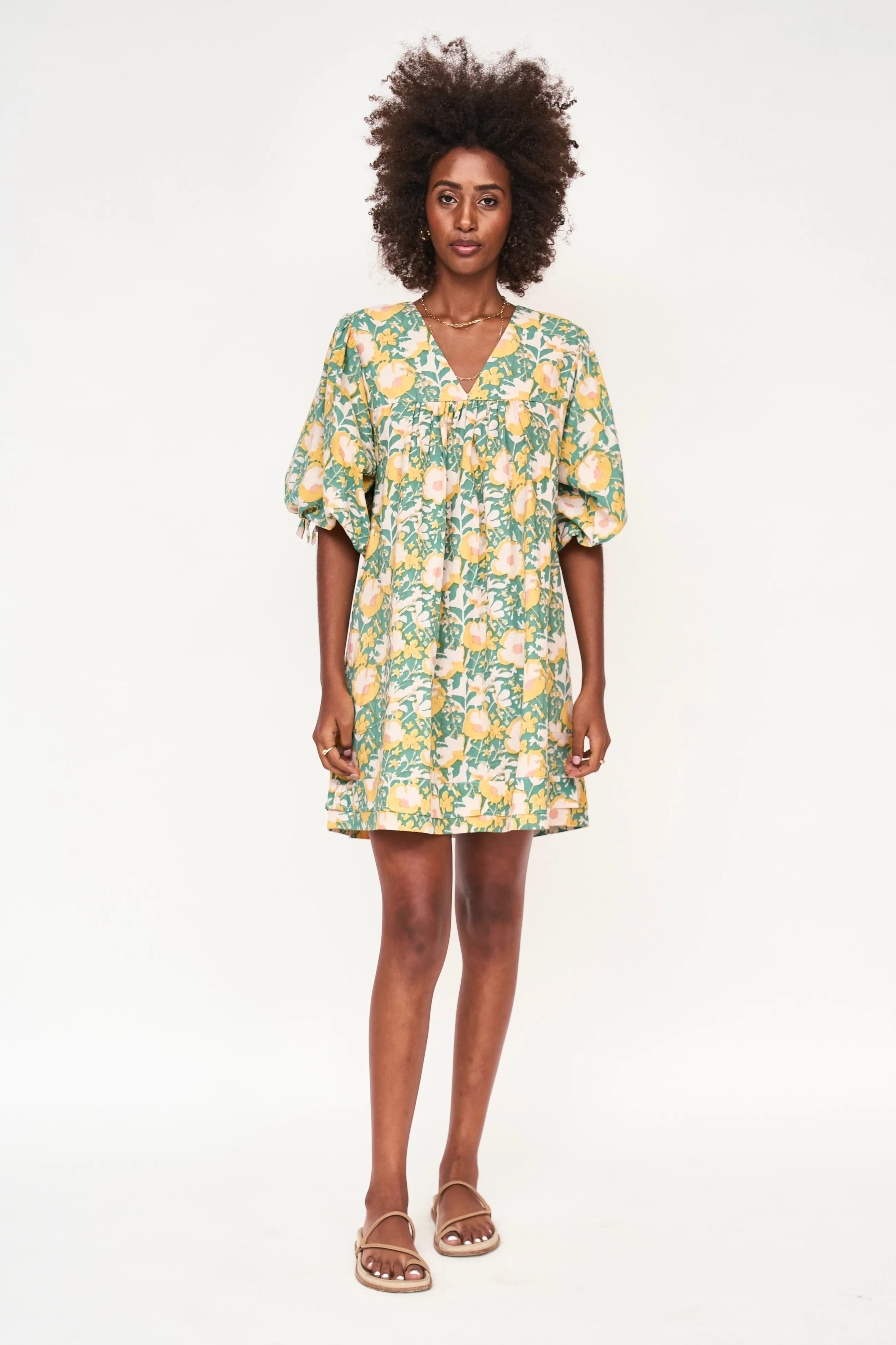 Belem Dress in Camelia Bloom