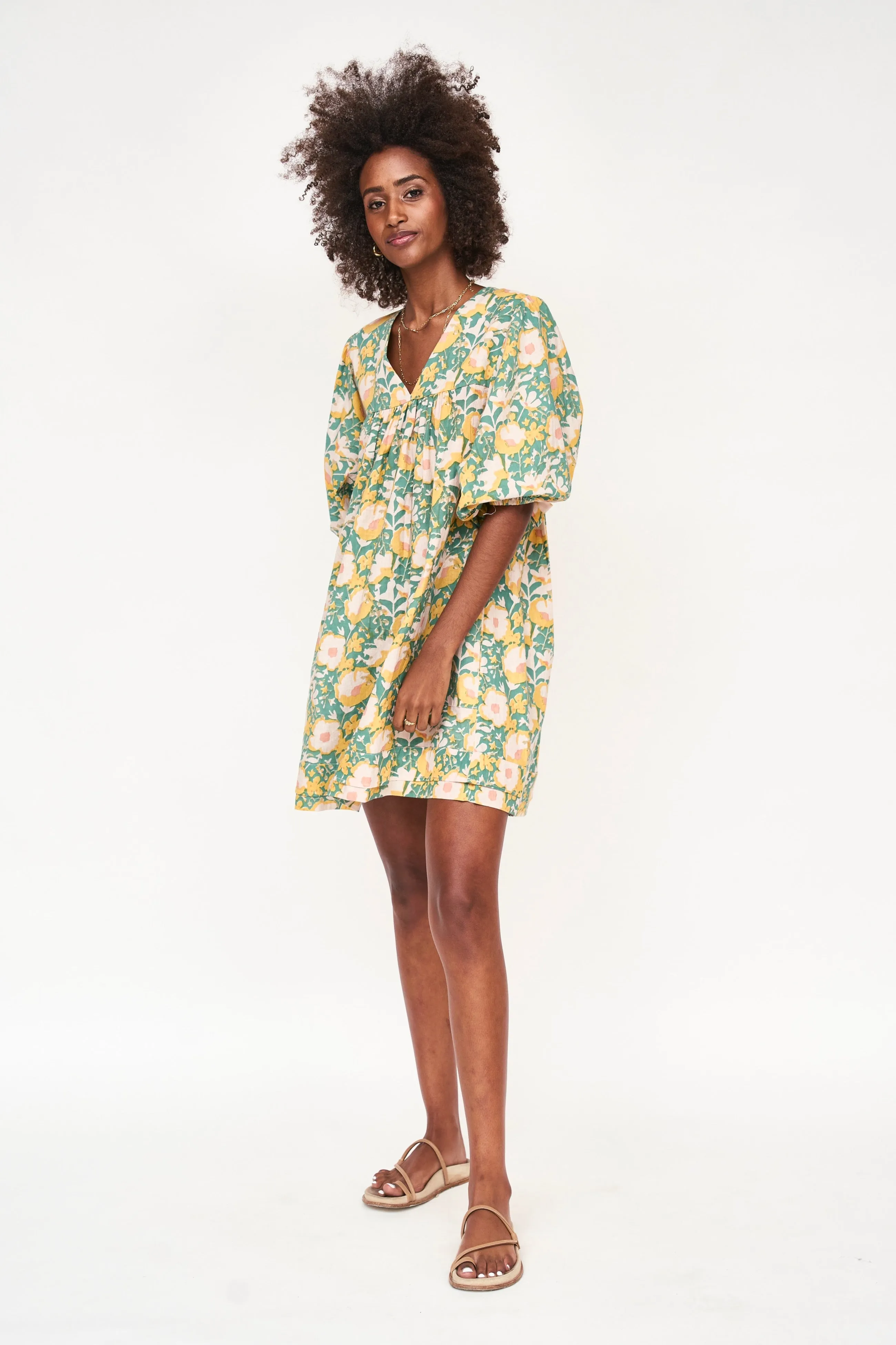 Belem Dress in Camelia Bloom