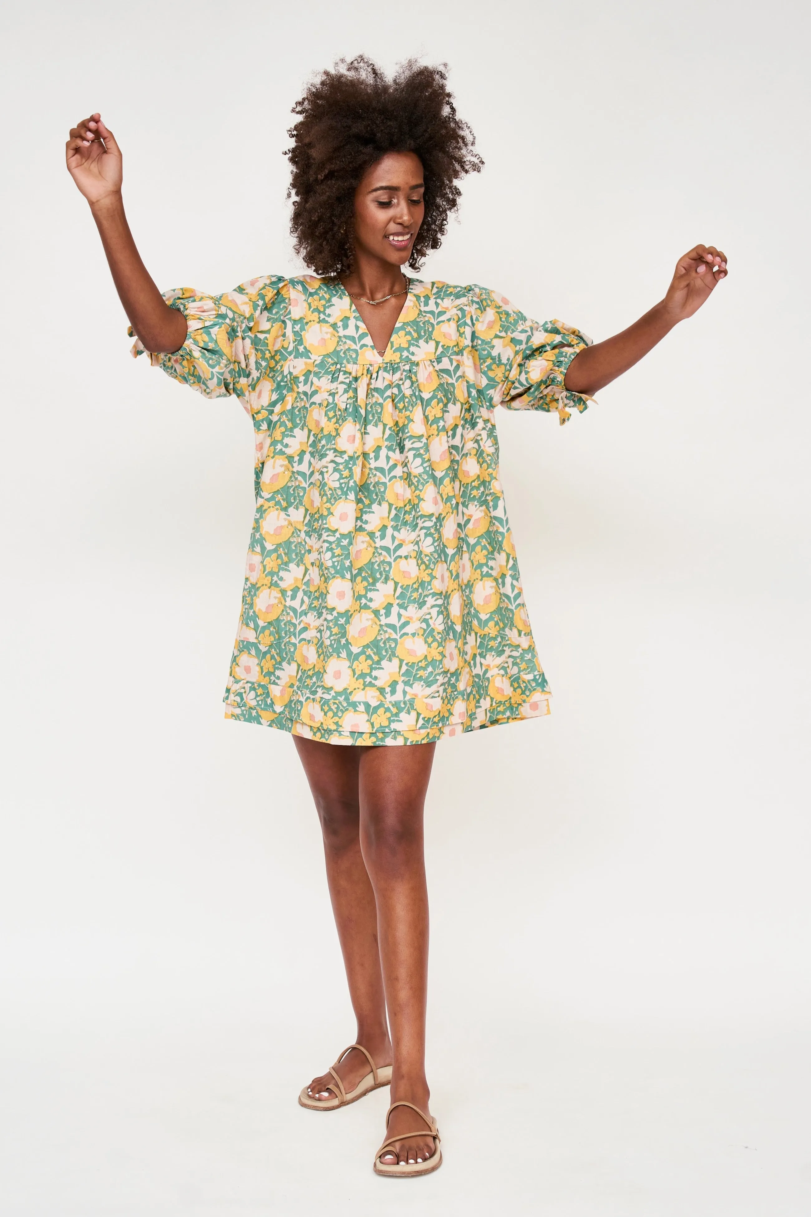 Belem Dress in Camelia Bloom