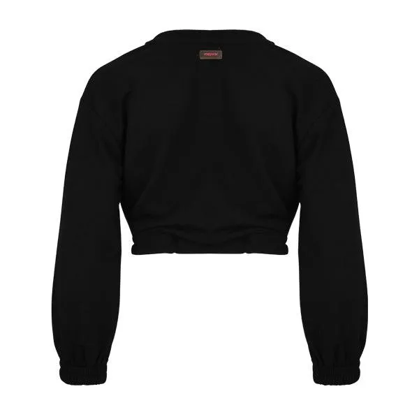 BLACK CROPPED PULLOVER FOR GIRLS