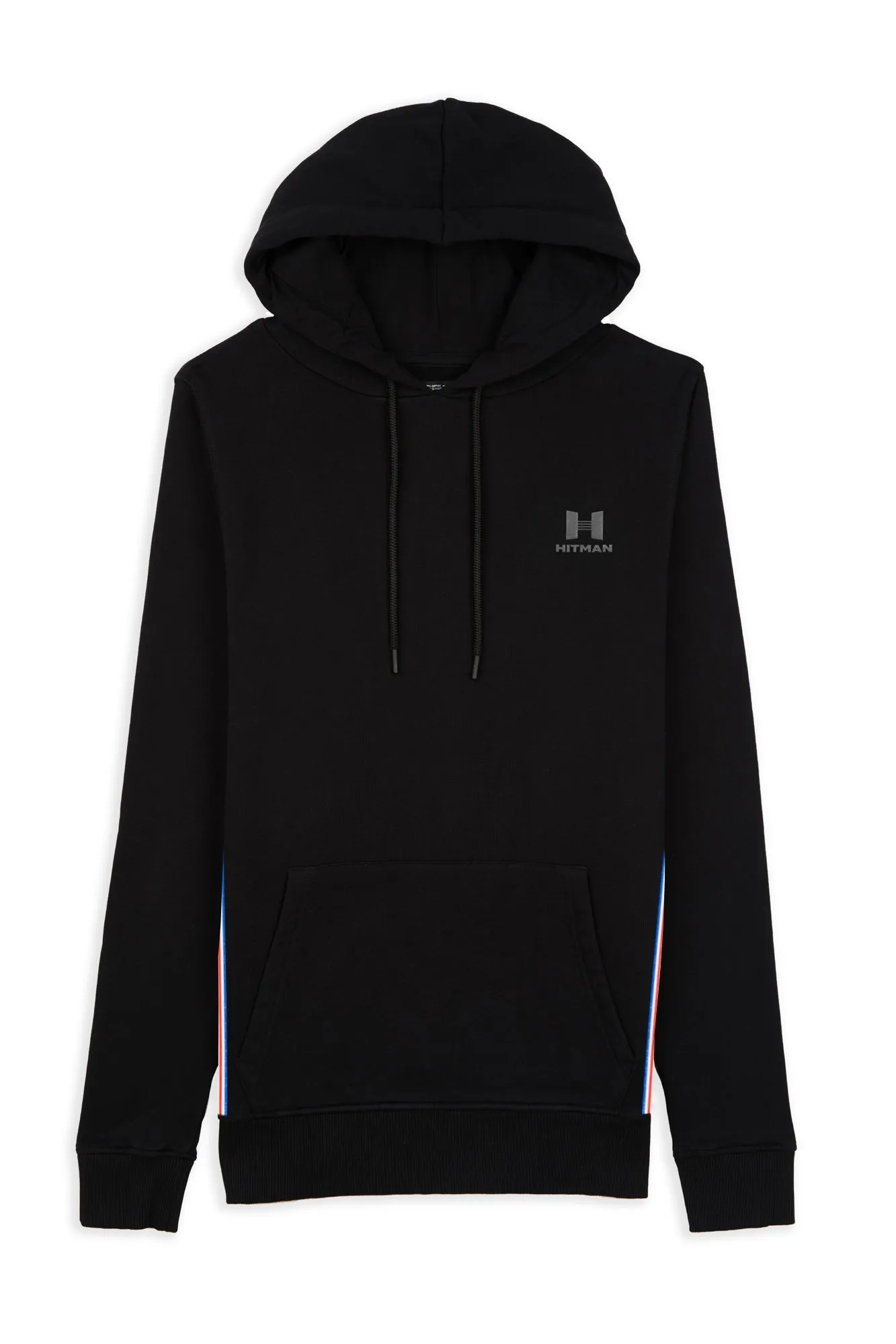 BLACK PULLOVER HOODIE- INTL TAPE