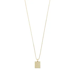 BLOSSOM recycled square coin necklace gold-plated