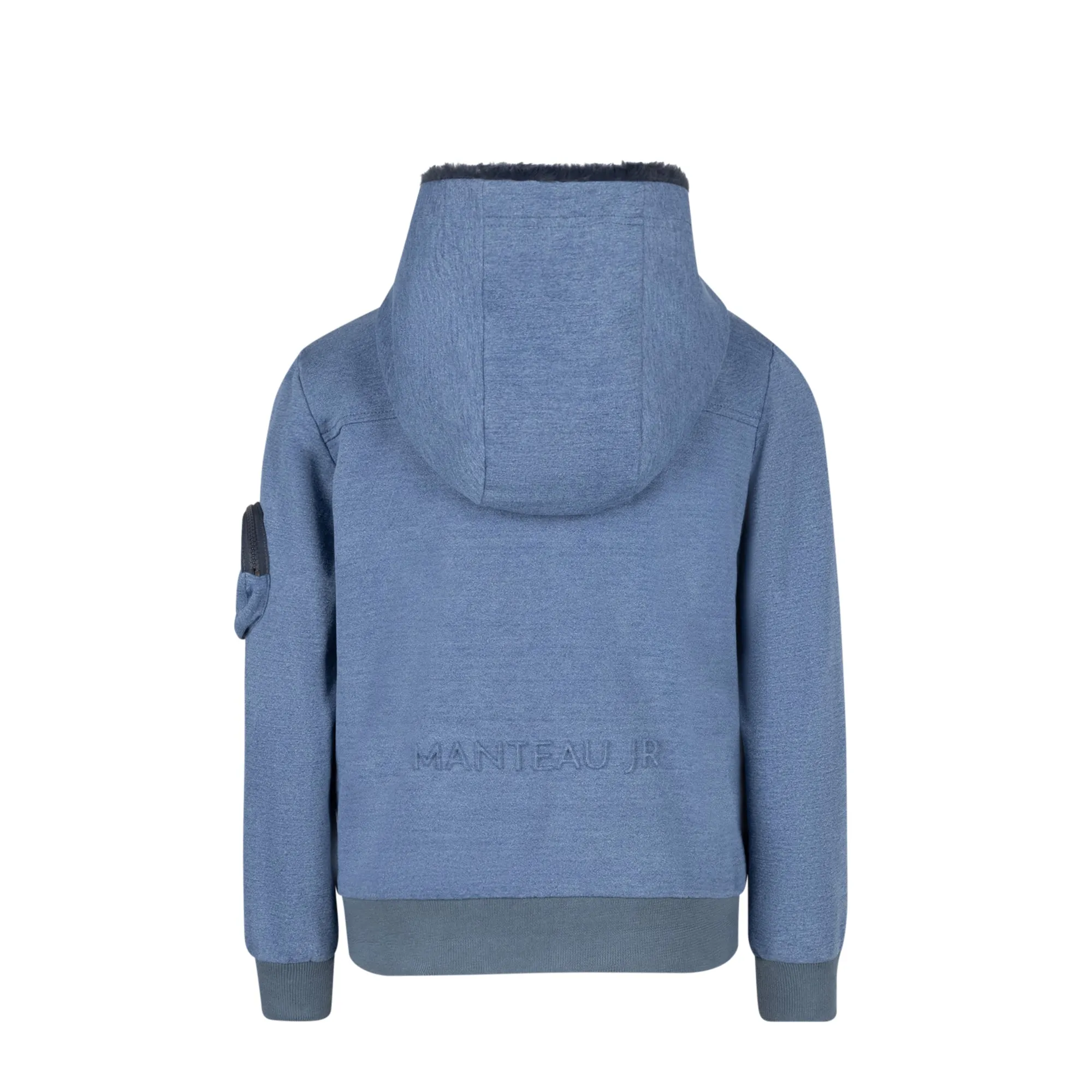 Blue Fur Lined Kids Sweater