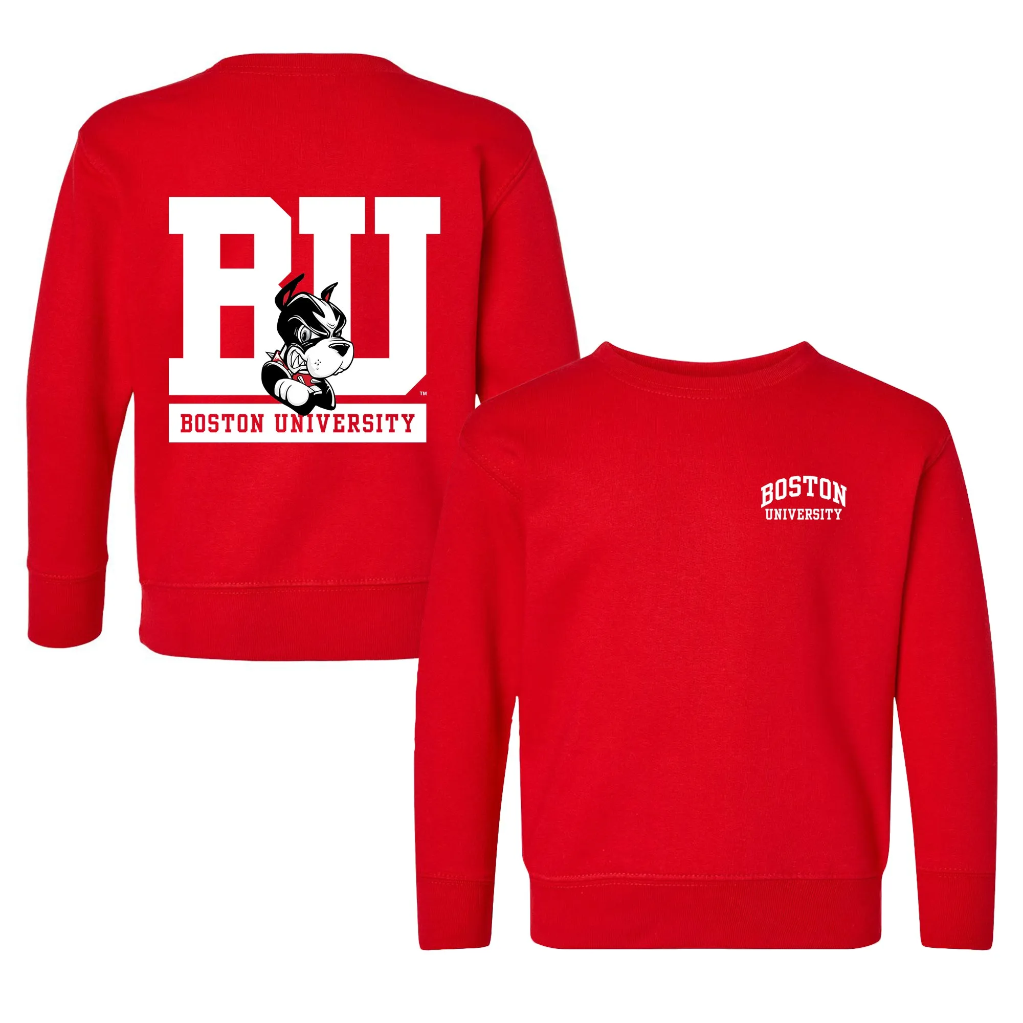 Boston University Terriers Logo Toddler Crewneck Sweatshirt