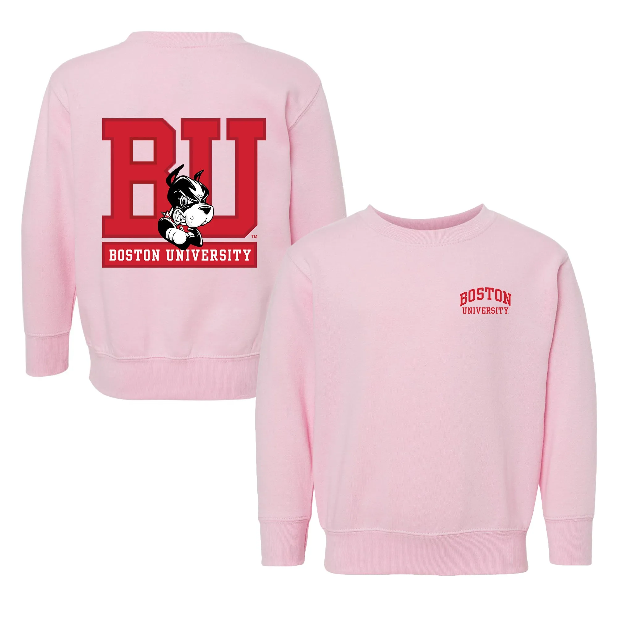 Boston University Terriers Logo Toddler Crewneck Sweatshirt