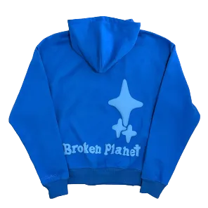 Broken Planet Market Monochrome Hoodie Cobalt Blue