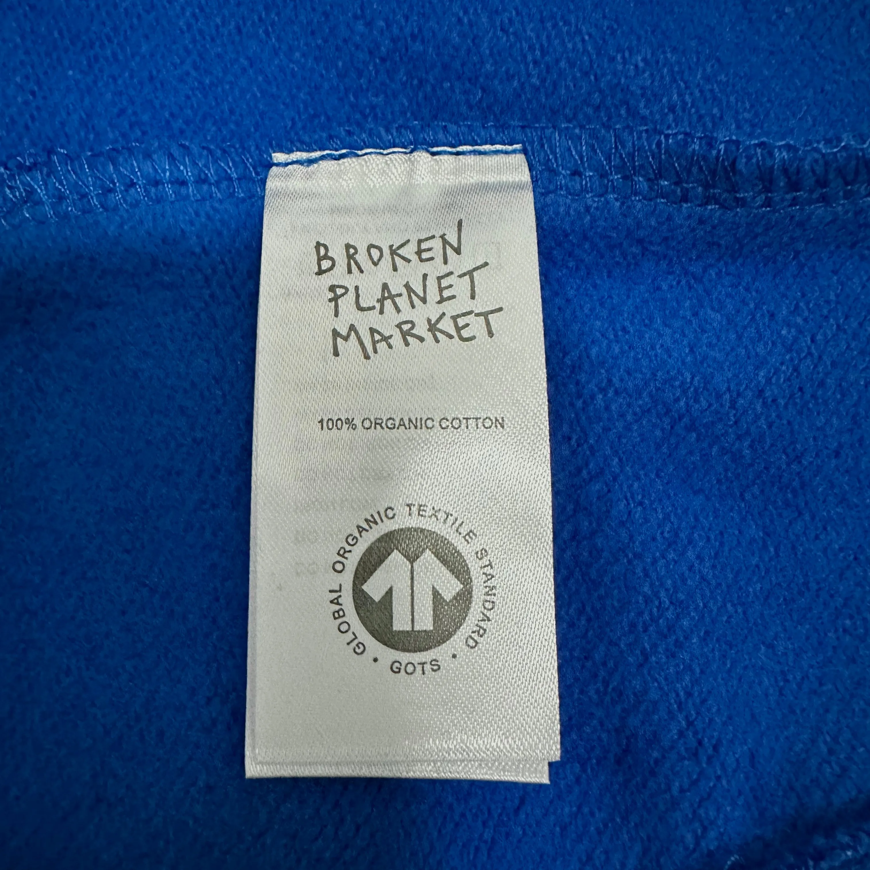 Broken Planet Market Monochrome Hoodie Cobalt Blue