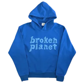 Broken Planet Market Monochrome Hoodie Cobalt Blue