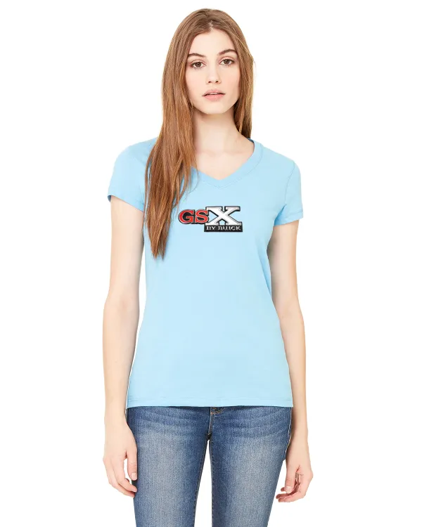 Buick GSX Ladies Short sleeve V-neck Gildan T-shirt