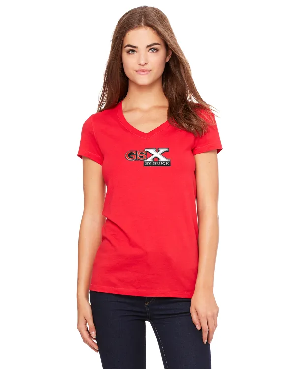 Buick GSX Ladies Short sleeve V-neck Gildan T-shirt