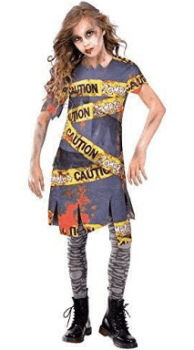 Caution Zombie Costume Set - Medium (8-10)