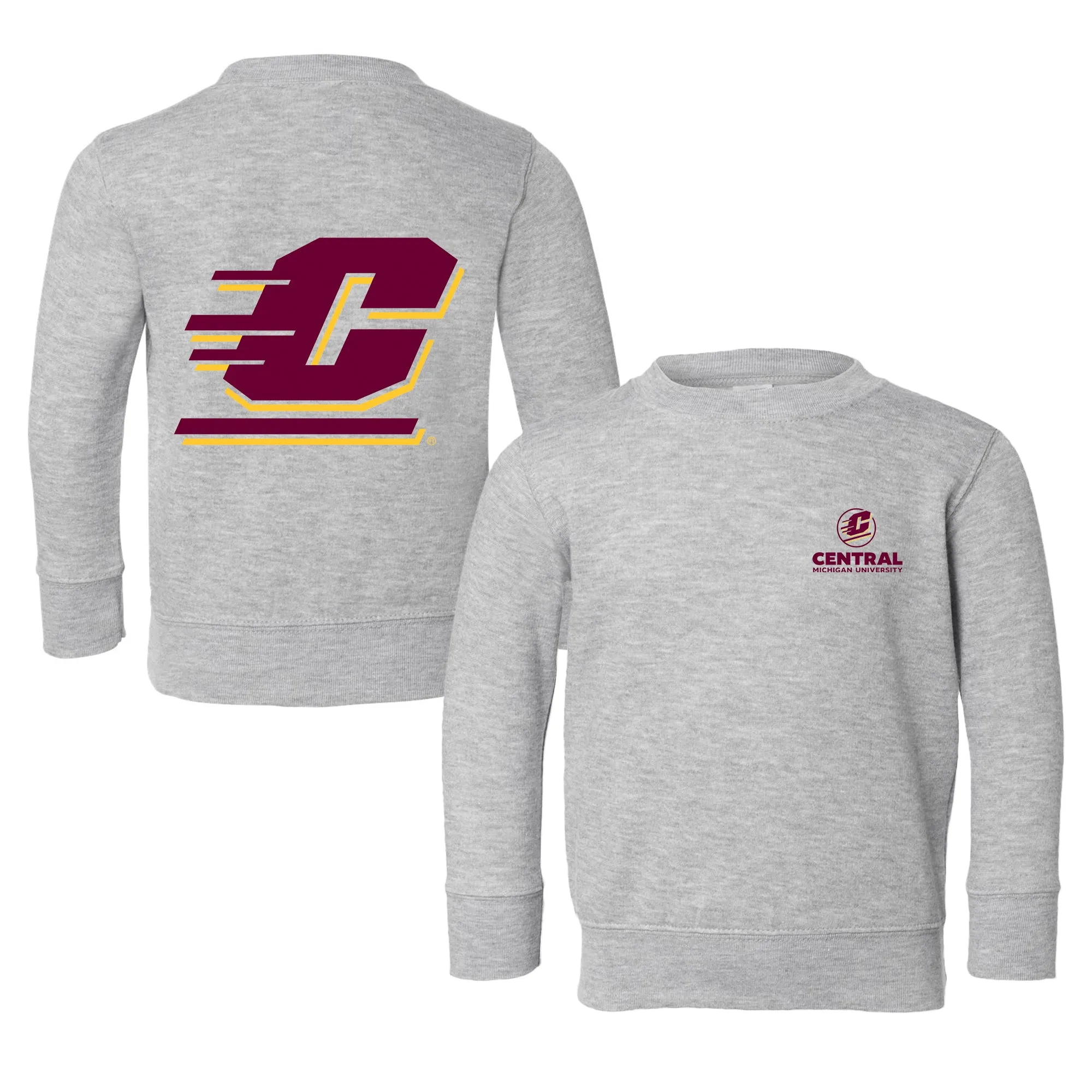 Central Michigan Chippewas Logo Toddler Crewneck Sweatshirt