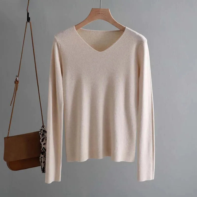 Chic and Casual Winter's Basic Long Sleeve Pullover Sweaters