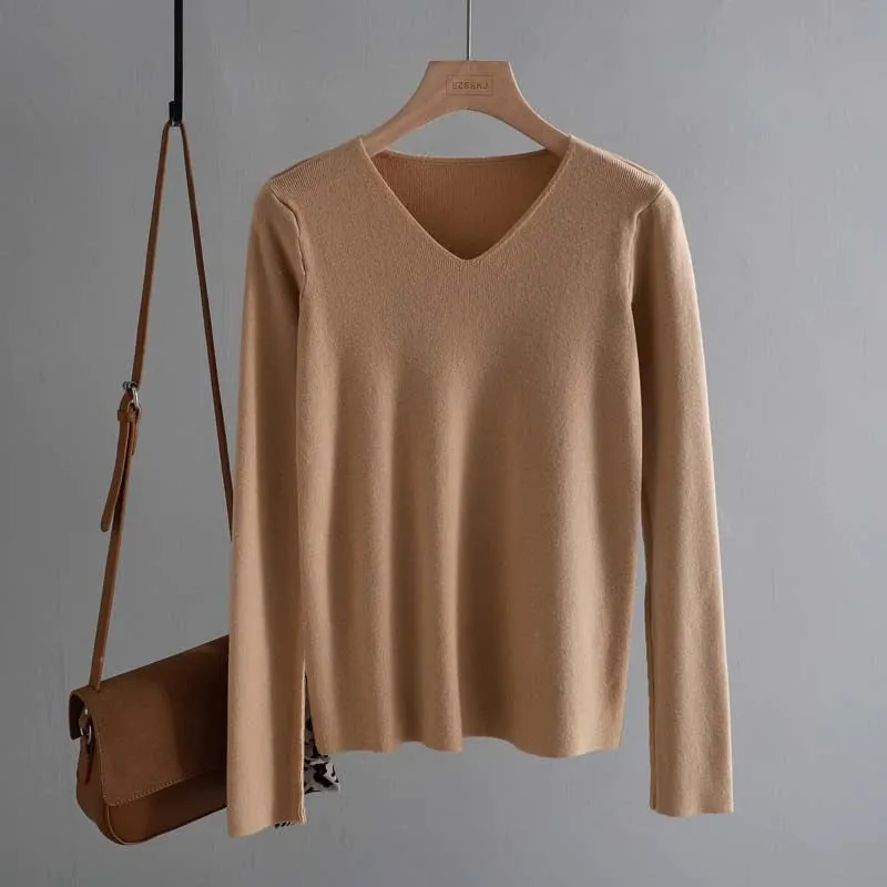 Chic and Casual Winter's Basic Long Sleeve Pullover Sweaters