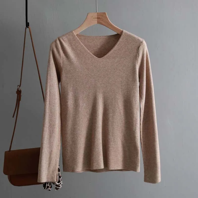 Chic and Casual Winter's Basic Long Sleeve Pullover Sweaters