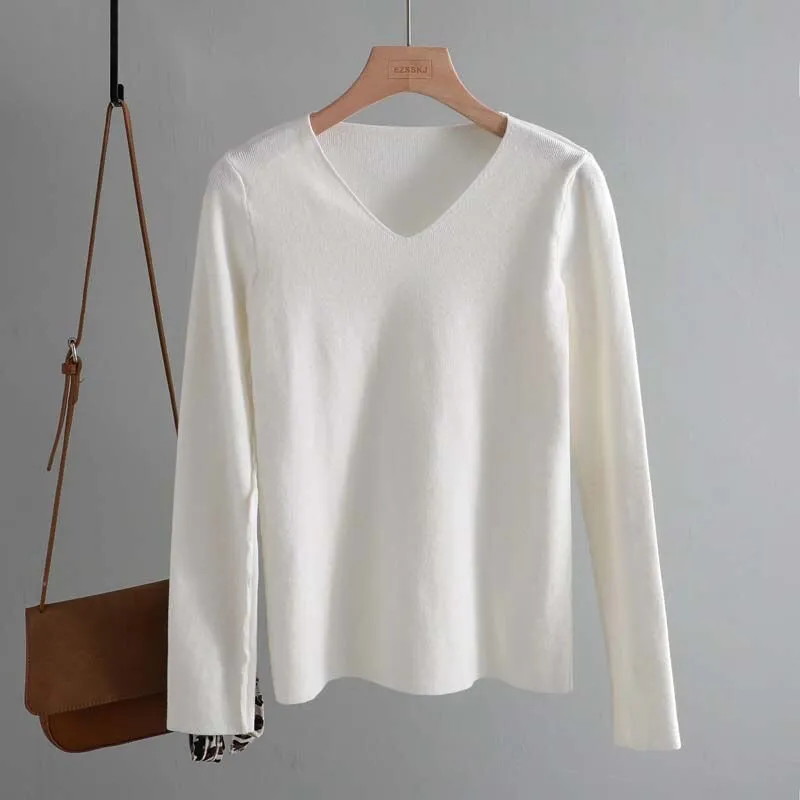 Chic and Casual Winter's Basic Long Sleeve Pullover Sweaters