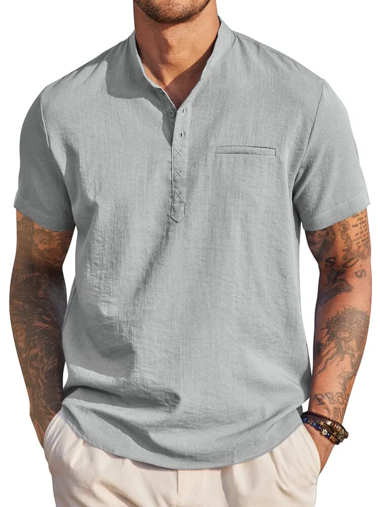 Classic Comfy Summer Henley Shirt (US Only)