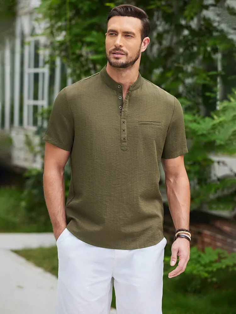 Classic Comfy Summer Henley Shirt (US Only)