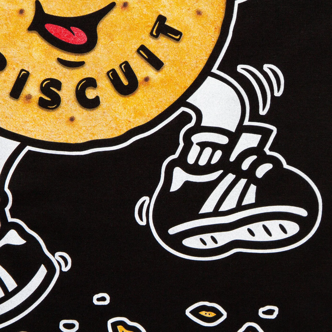 Colour Disco Biscuit Back Print - Tshirt - Black