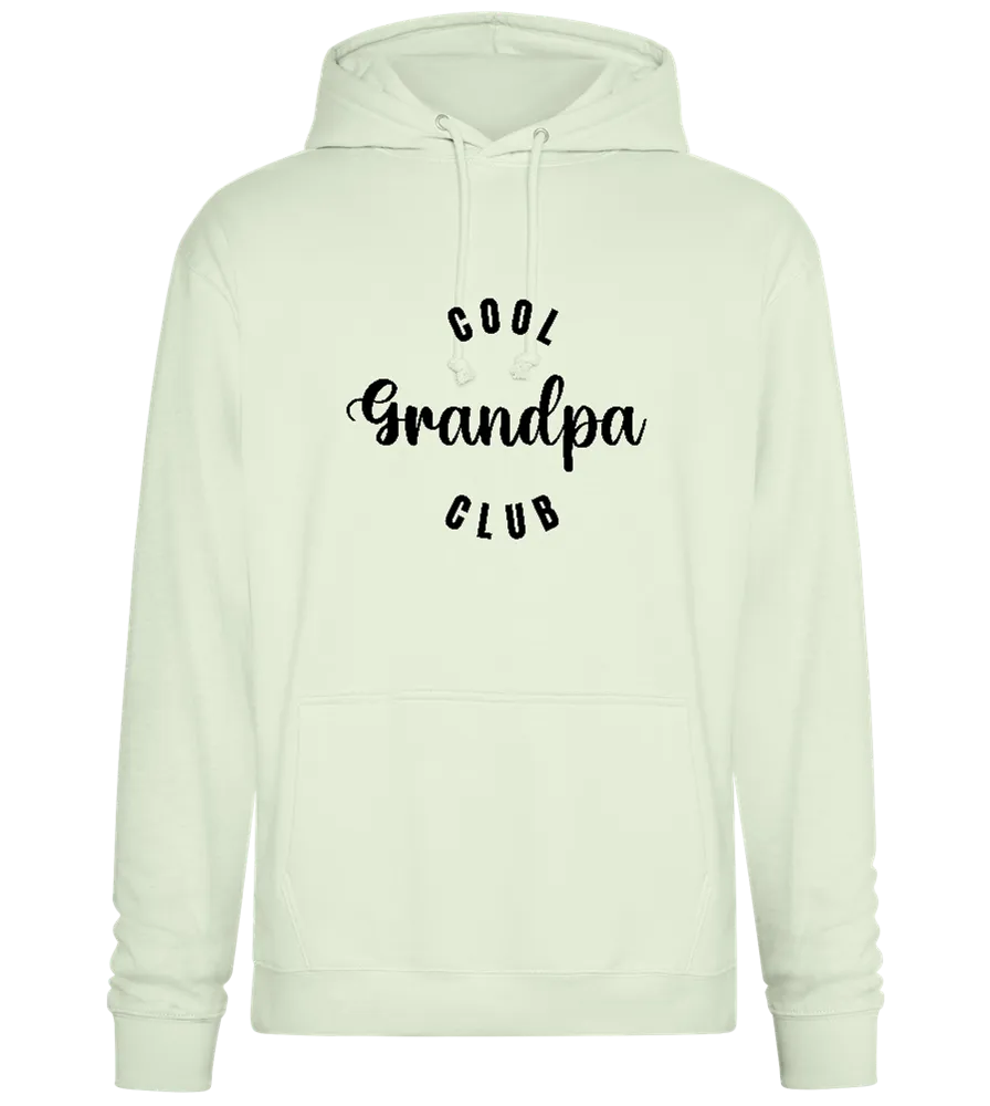 Cool Grandpa Club Text Design - Premium Essential Unisex Hoodie