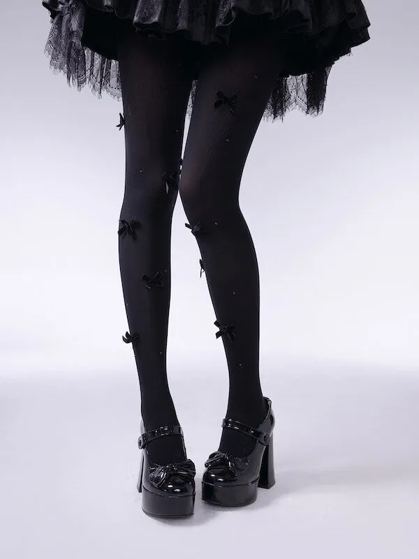 Coquette bow tights