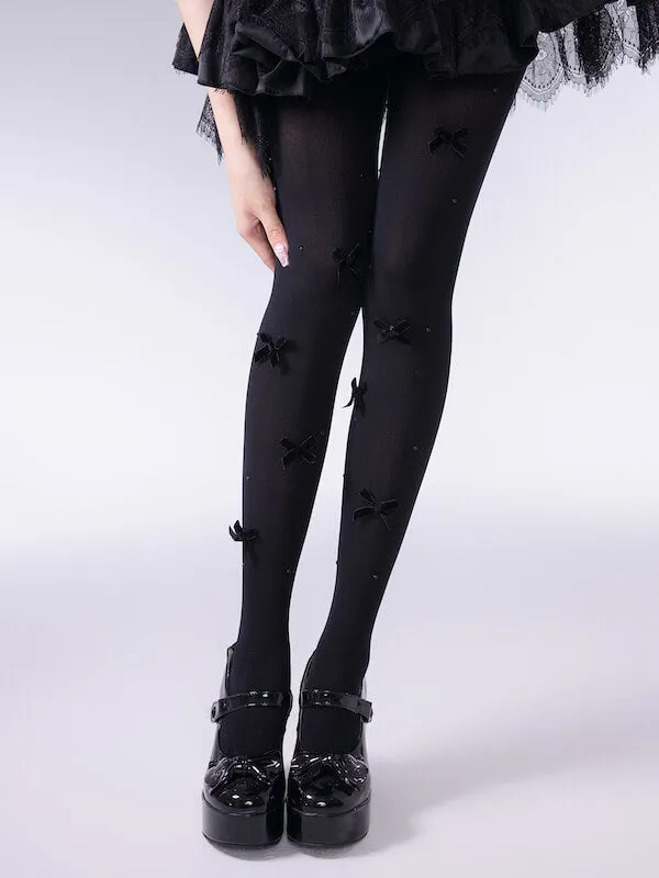 Coquette bow tights