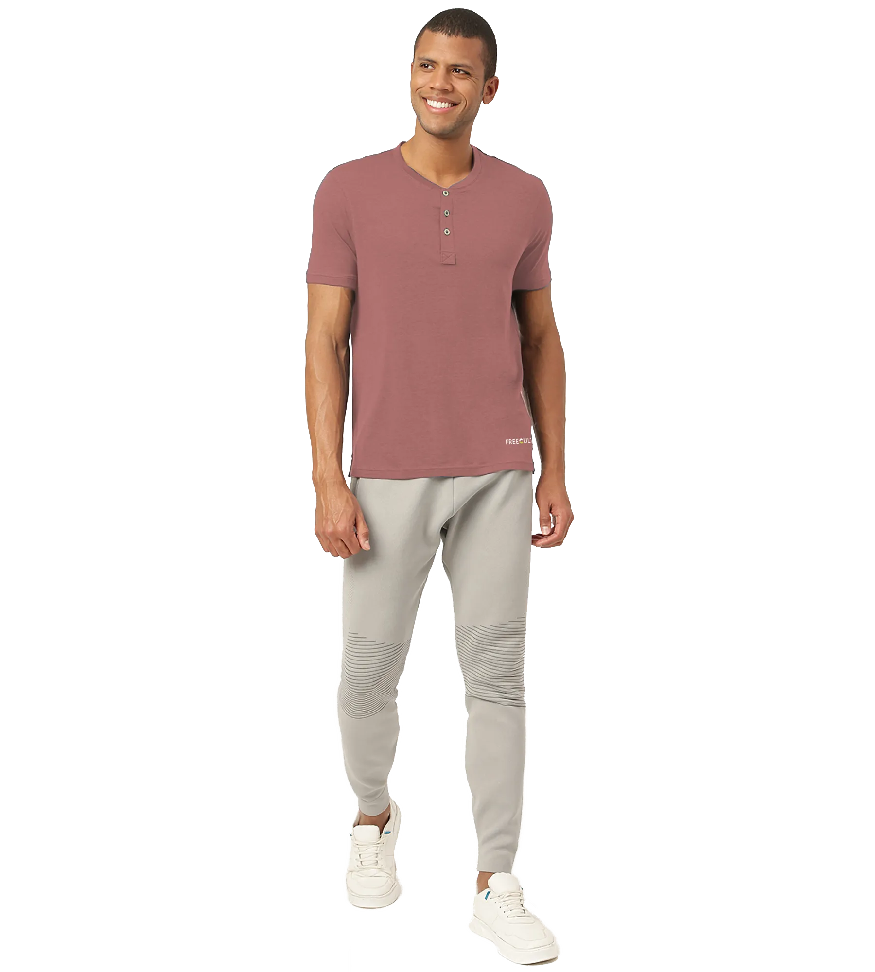 Cuban Peach Henley 2.0 - Half Sleeves (Pack Of 1)