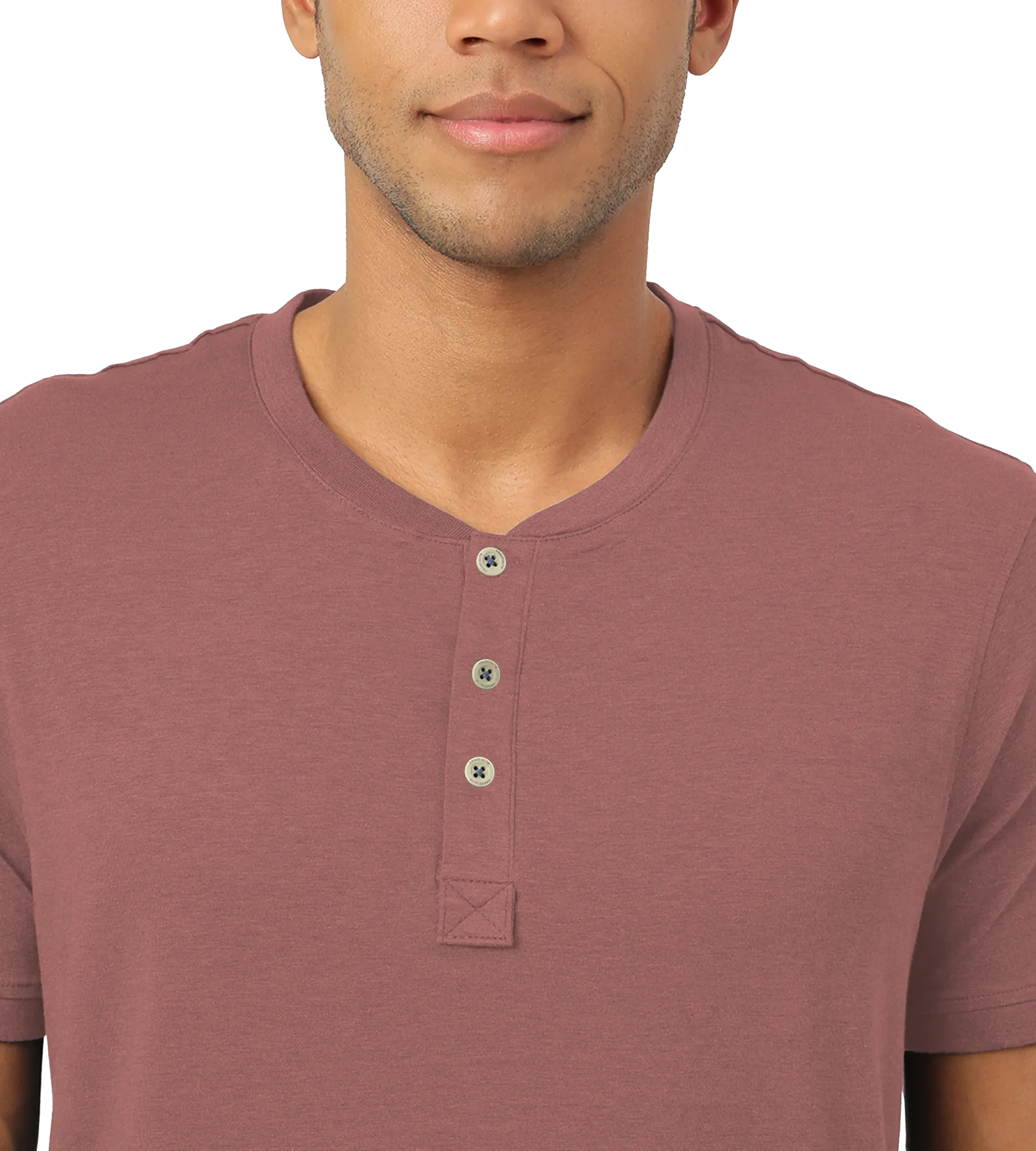 Cuban Peach Henley 2.0 - Half Sleeves (Pack Of 1)