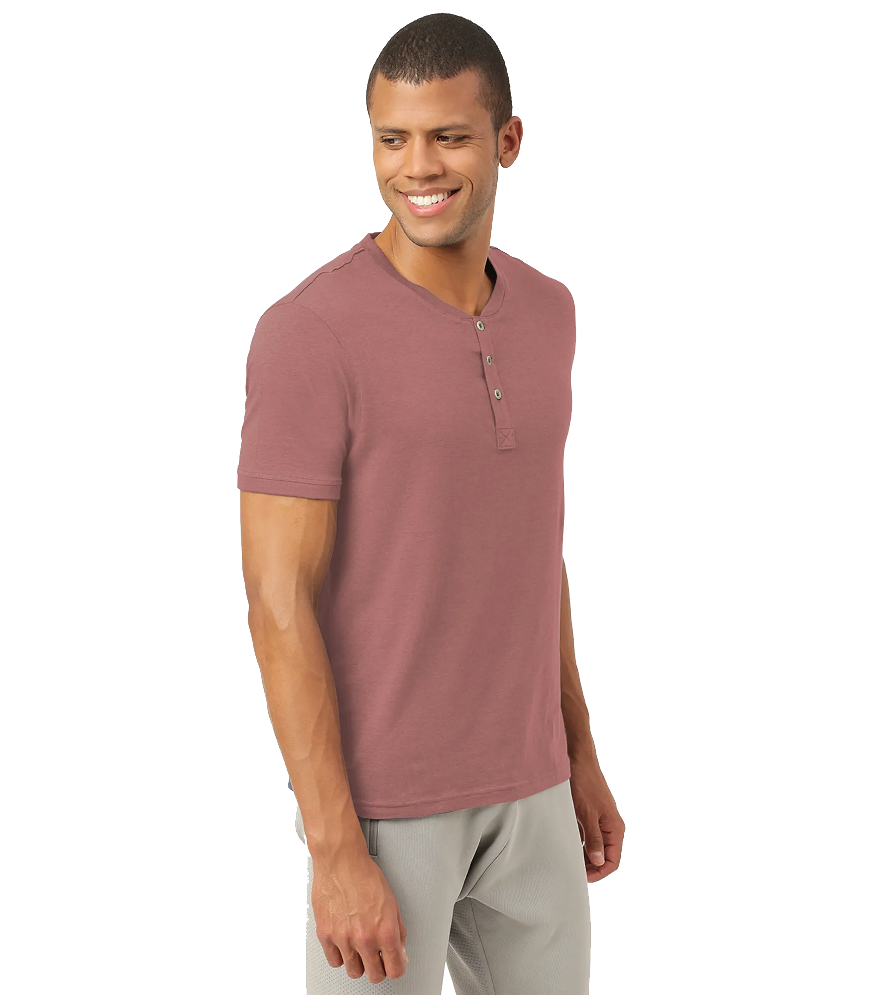 Cuban Peach Henley 2.0 - Half Sleeves (Pack Of 1)