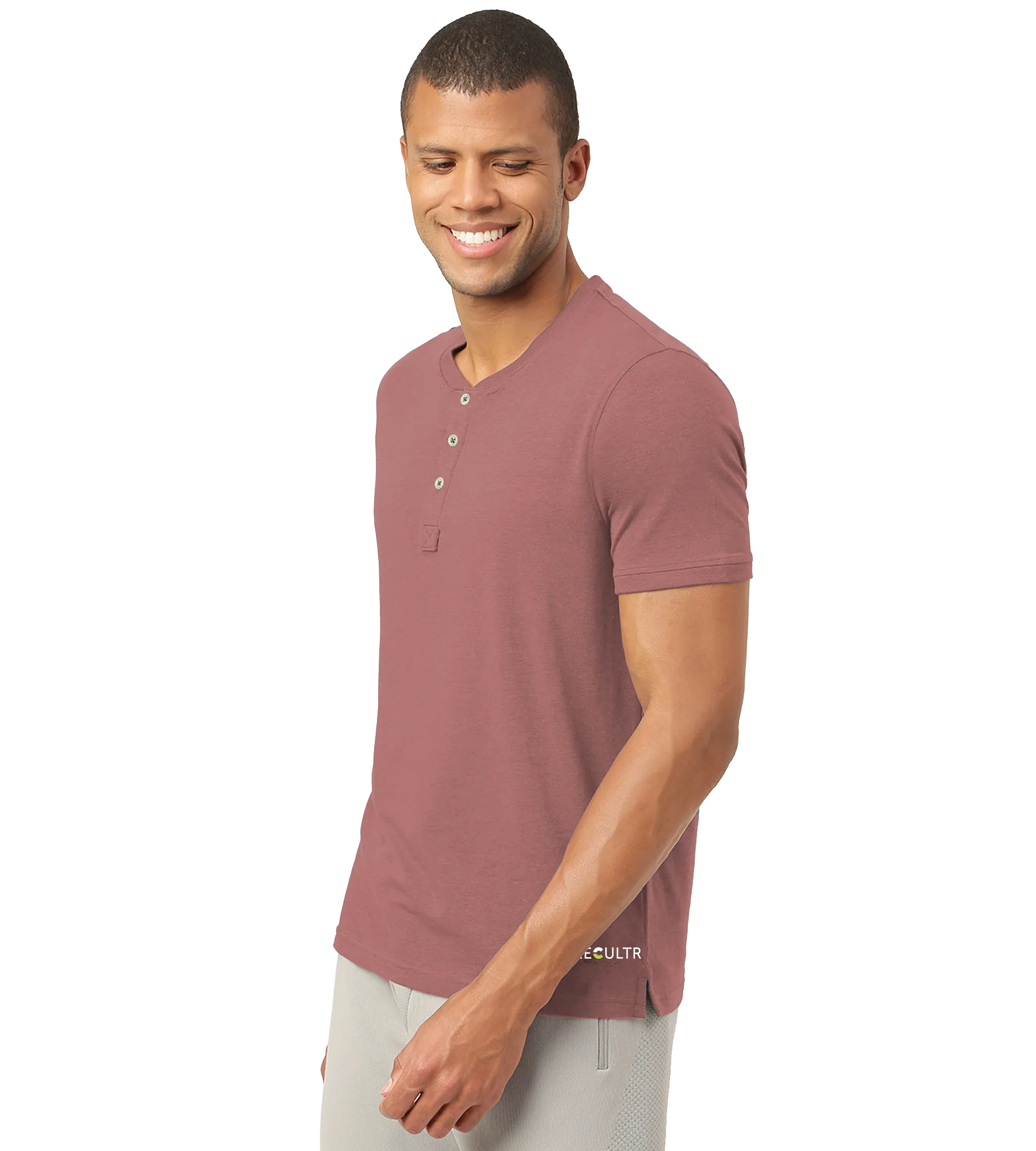 Cuban Peach Henley 2.0 - Half Sleeves (Pack Of 1)