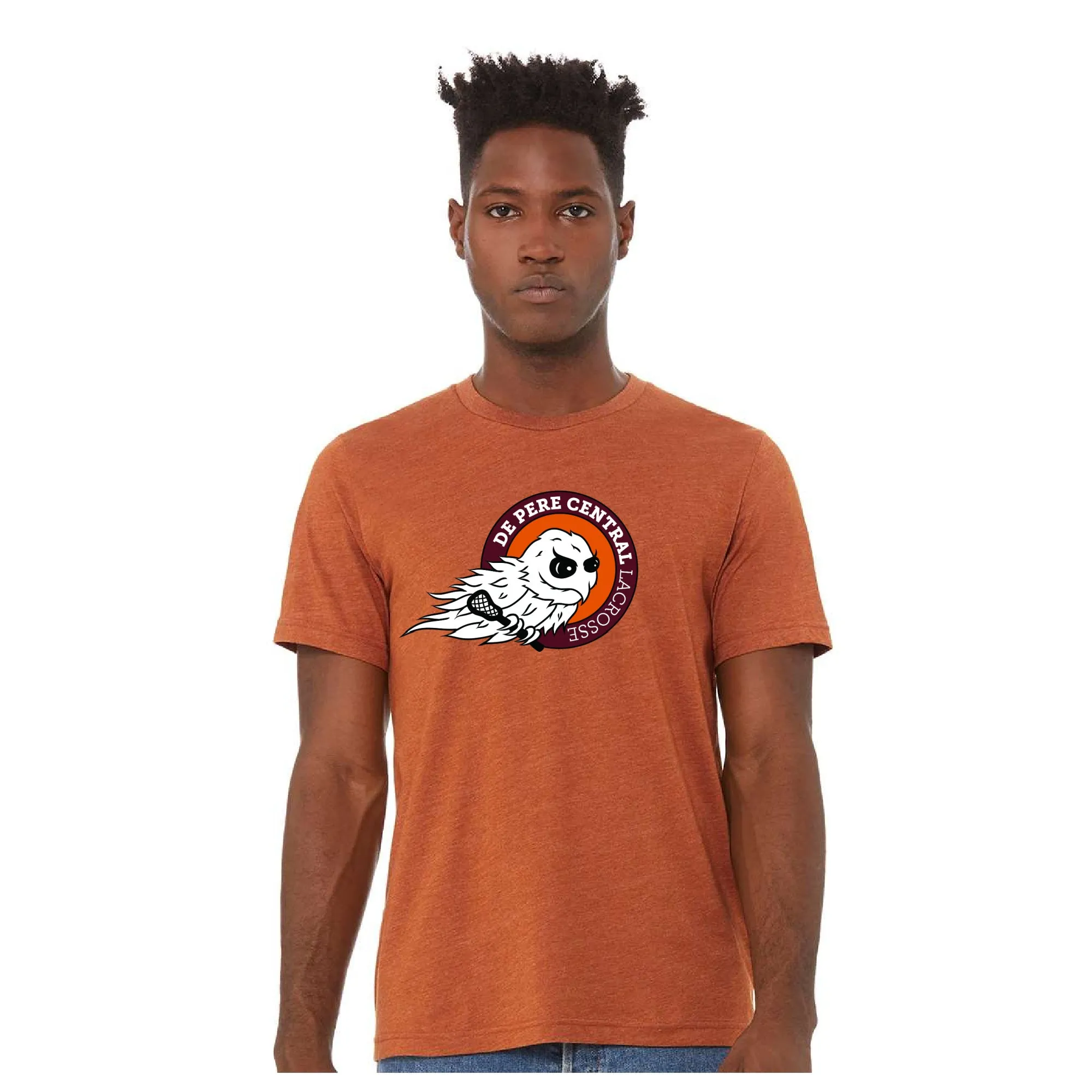 De Pere Central Lacrosse Ghostbirds Logo - Orange T-Shirt