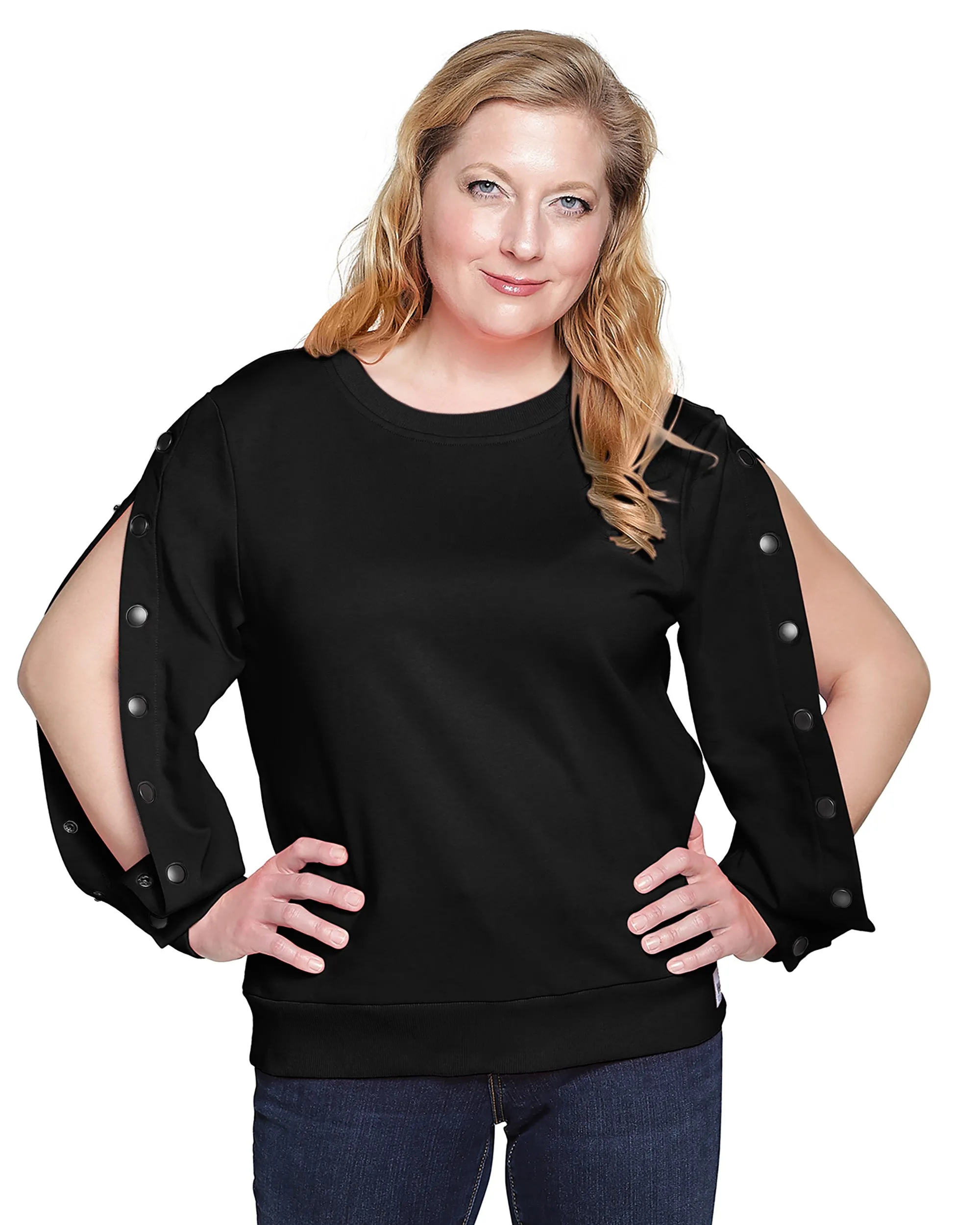 Dialysis Shirts for Women with Easy Arm Port Access Makes Best Dialysis or Cancer Patient Gift  Black