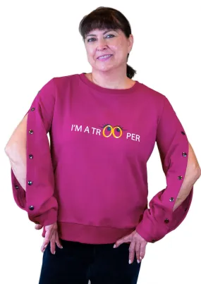 Dialysis Shirts for Women with Easy Arm Port Access Makes Best Dialysis Patient Gift "Trooper"