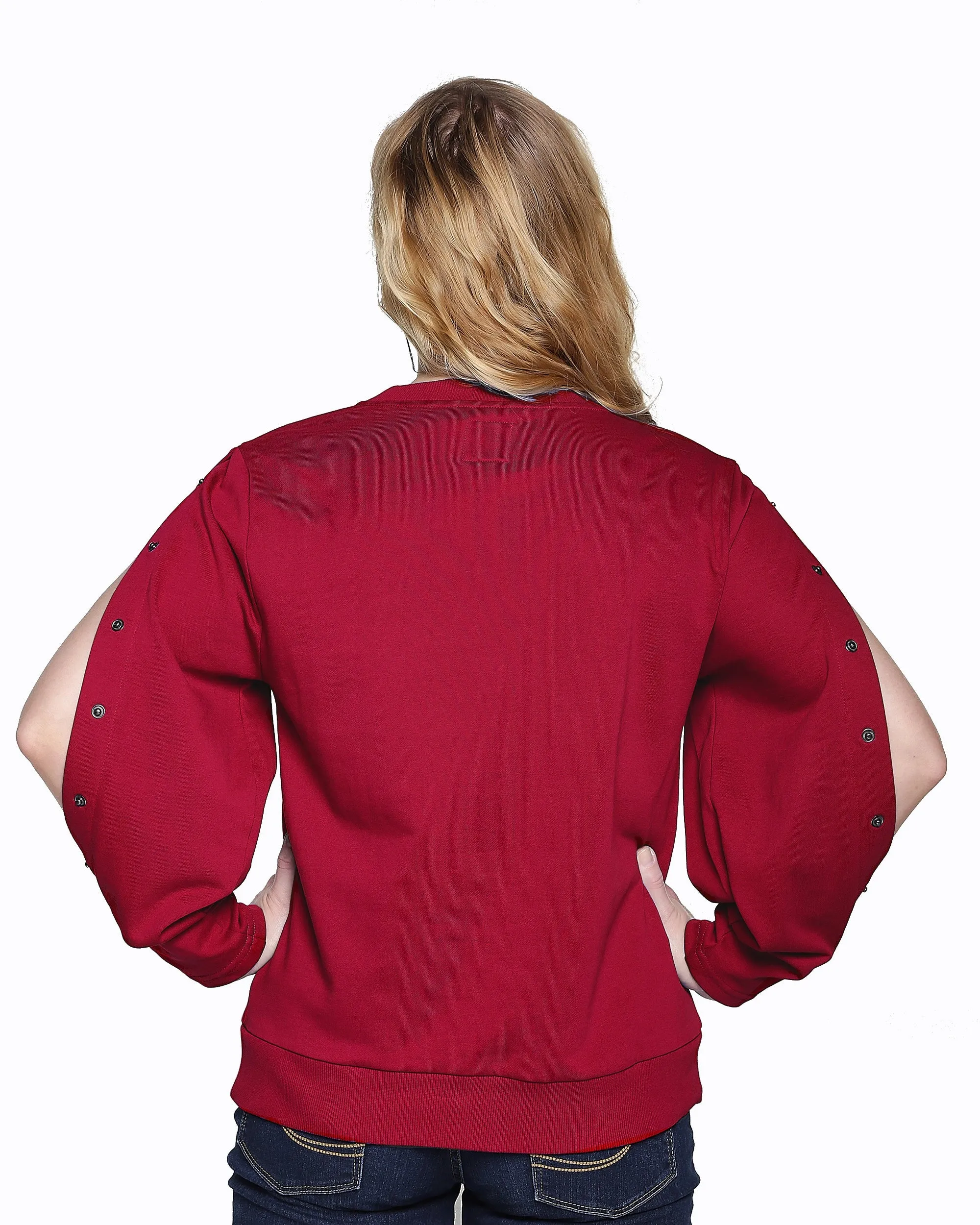 Dialysis Shirts for Women with Easy Arm Port Access Makes Best Dialysis Patient Gift Ruby Red