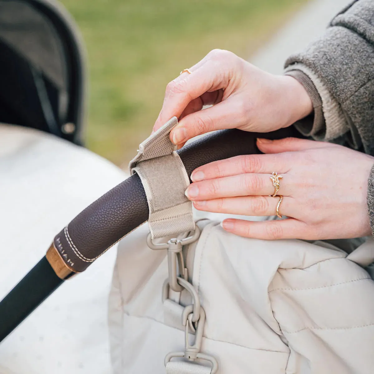 Done by Deer, Quilted Changing Bag, Sand