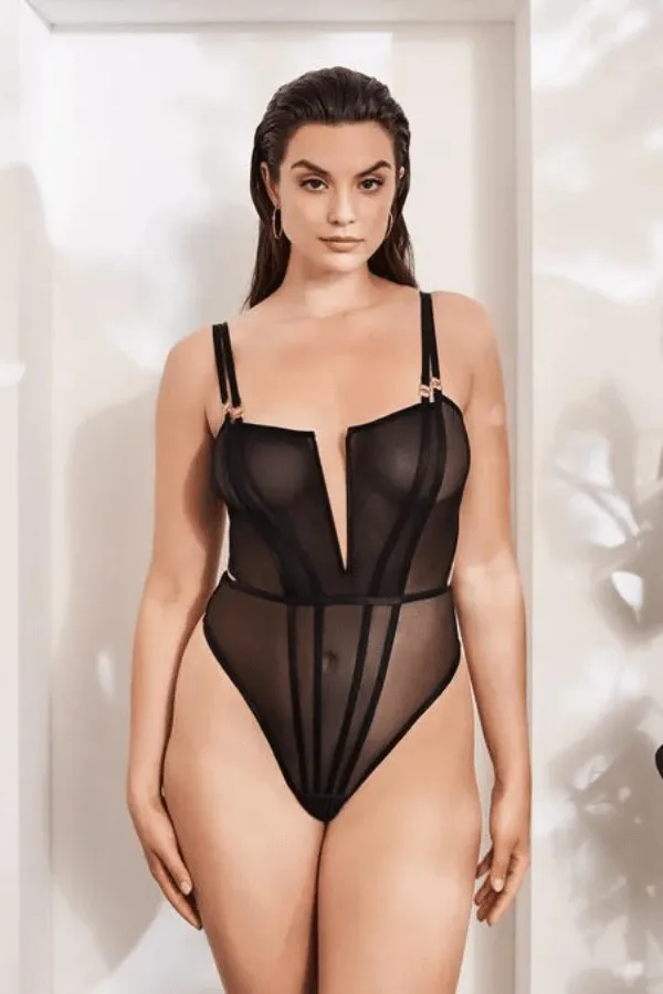 Elizabeth Soft Bodysuit - Black