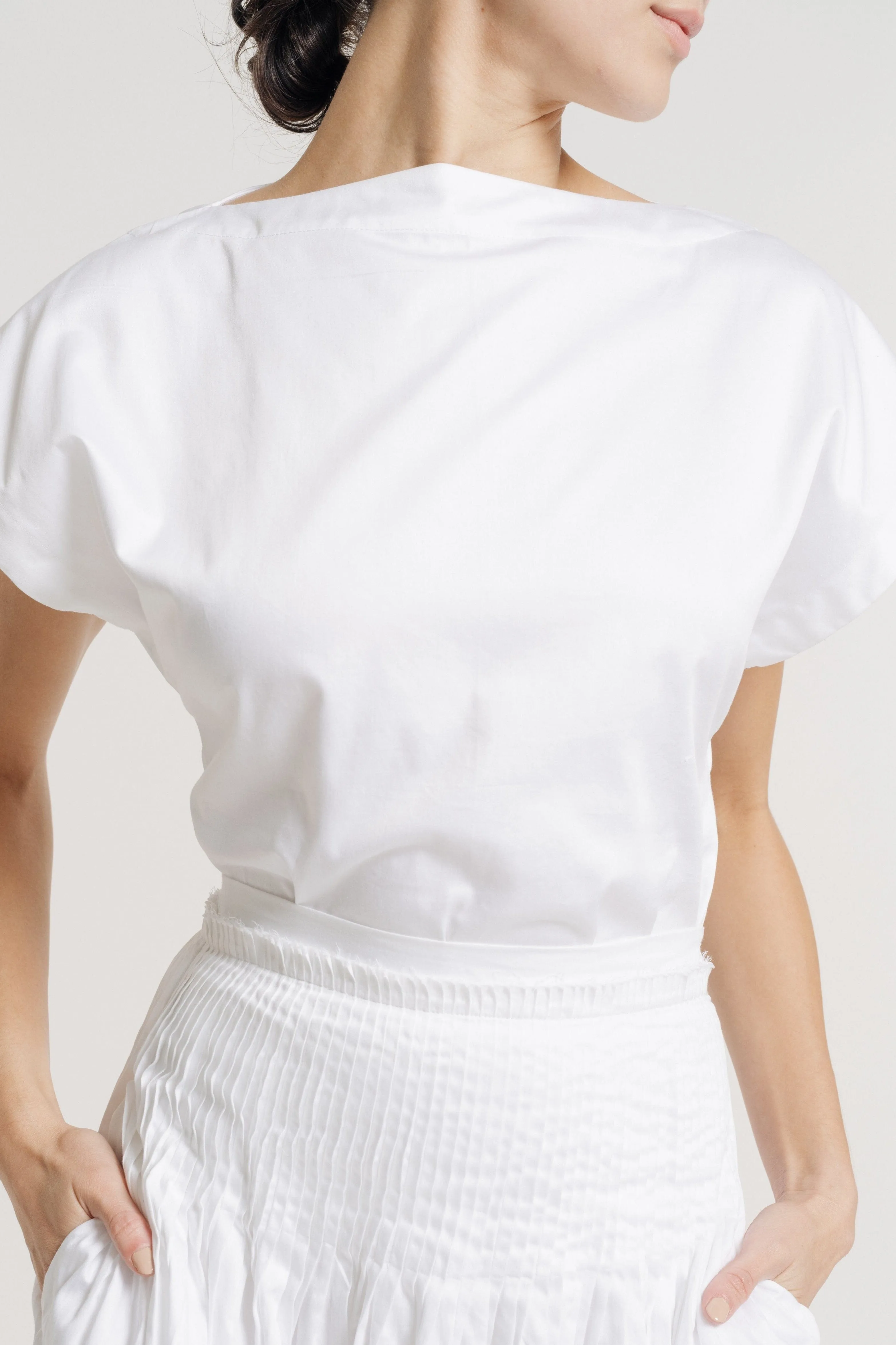 Everyday Top - White Poplin