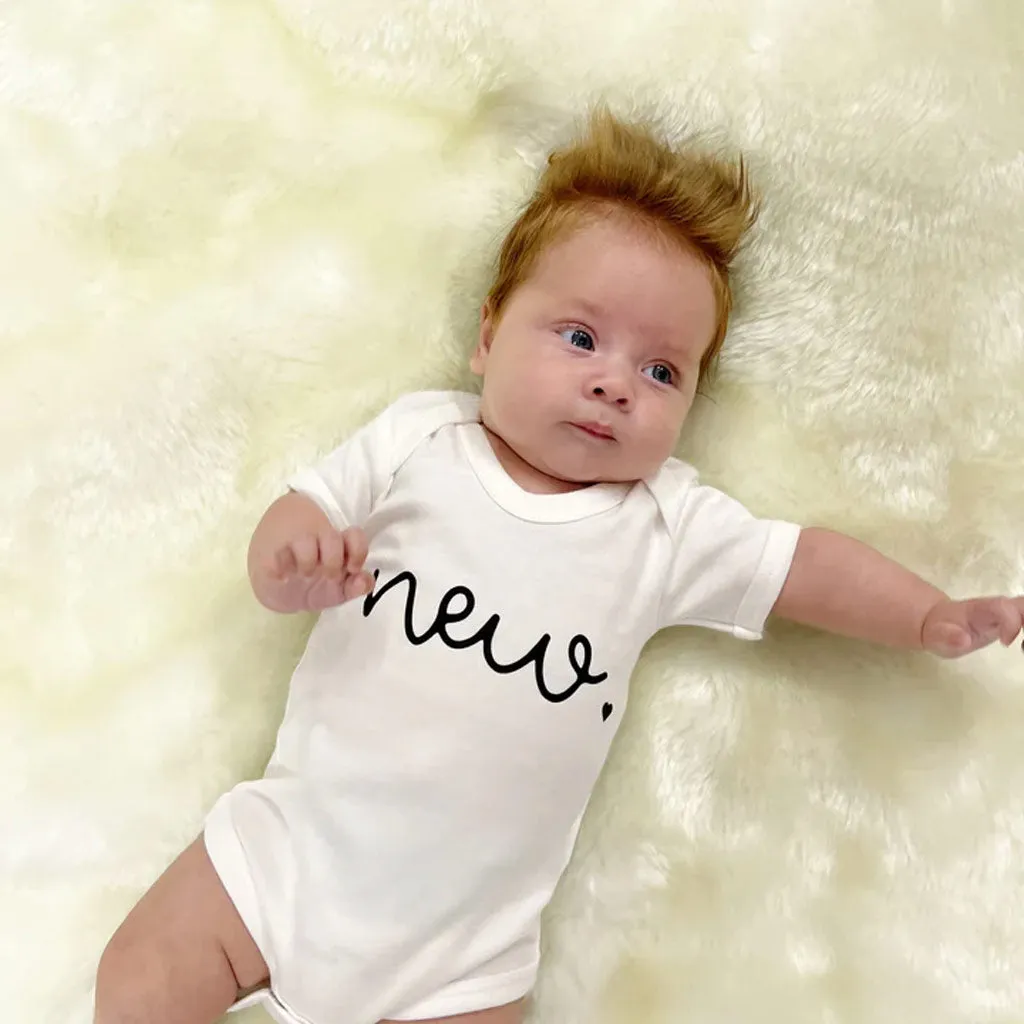 Fred & Noah 'New' Cotton Baby Bodysuit 0-3 months